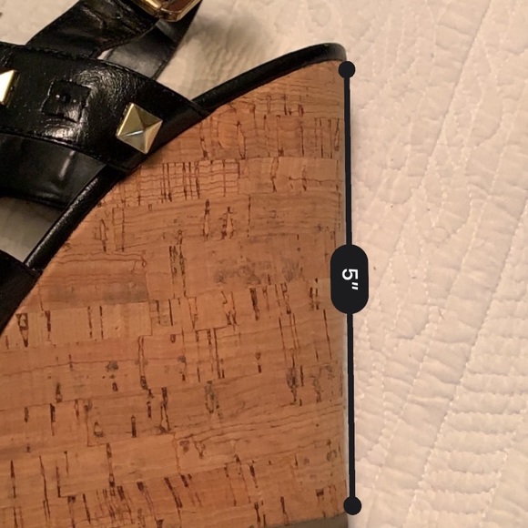 Call It Spring Black/Gold Size 10 Wedge 5” Heels - Picture 6 of 6